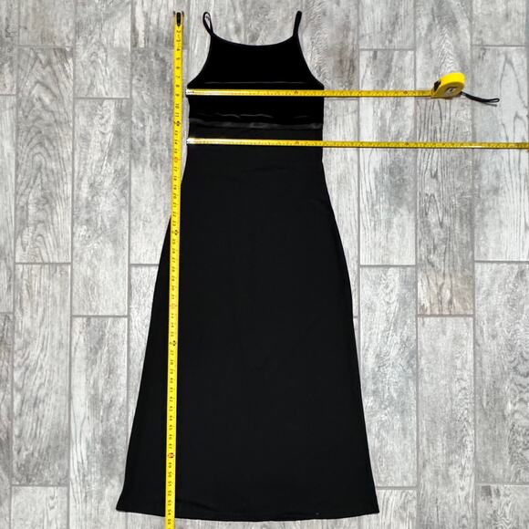 Vintage Velvet & Chiffon Empire Waist Slipdress Black M/L Byer Too! Whimsygoth‎ - Picture 10 of 10